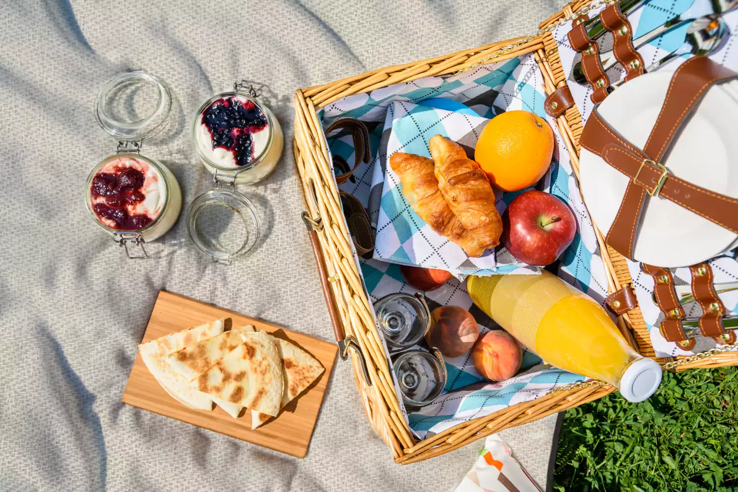 branded picnic blanket